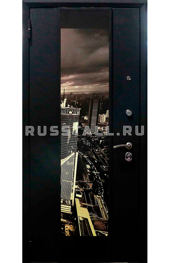Металлическая входная дверь с фотопечатью RS73