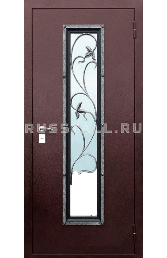 Входная дверь в квартиру со стеклом RS15