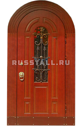 Металлическая двухстворчатая входная дверь RS139 - Изображение